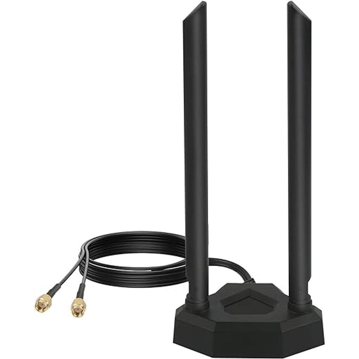 Nelawya Antena WiFi de doble banda 8dBi 2.4GHz 5GHz 5.8GHz
