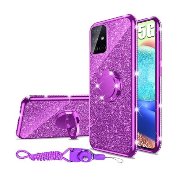 Funda para Samsung Galaxy A71 5G versión con purpurina de_1