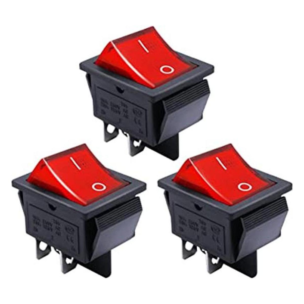 mxuteuk 3 piezas AC110V120V interruptor basculante DPST