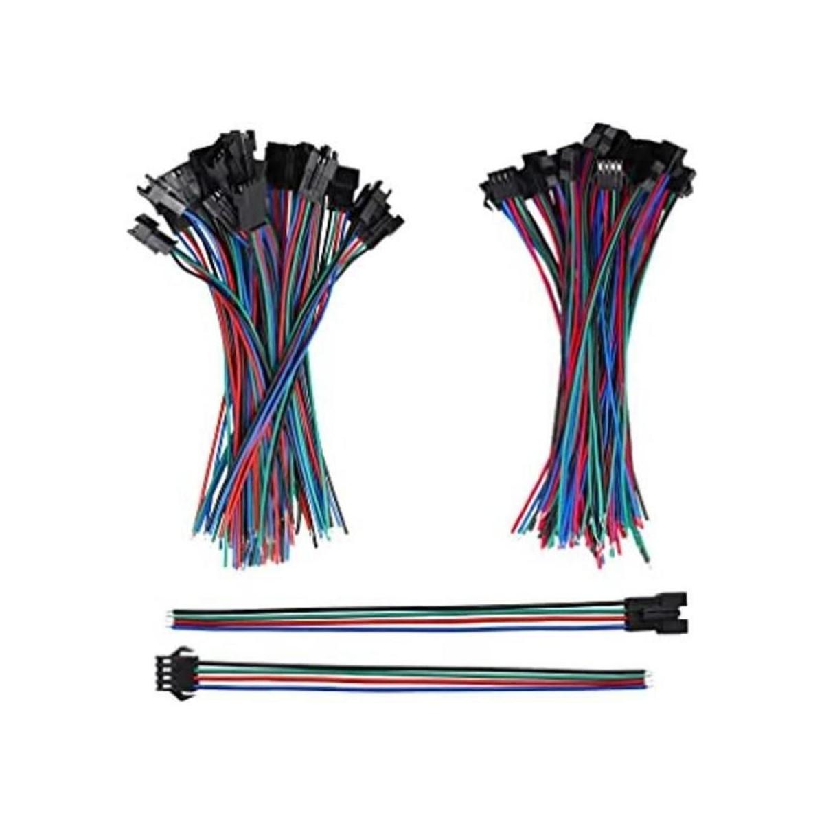 mxuteuk 20 pares de enchufe JST SM de 22 AWG de 4 pines