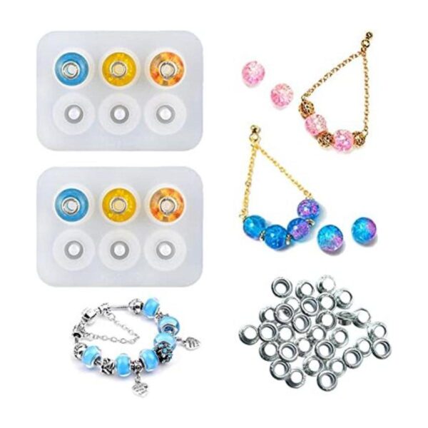 Molde de cuentas de resina para joyería 2 piezas DIY de_1