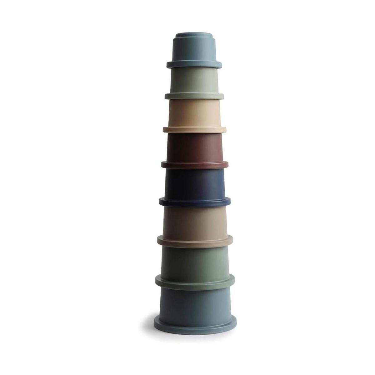 mushie Juguete de tazas apilables Fabricado en