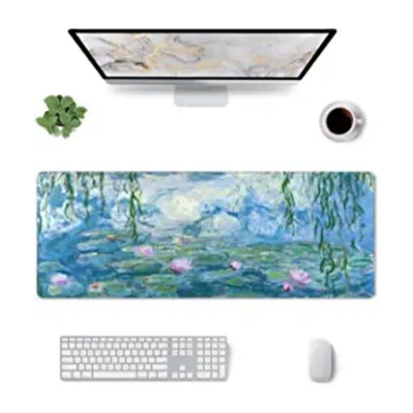 Monet Alfombrilla de ratón con borde cosido XL grande_1