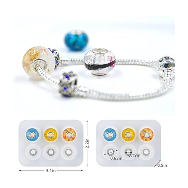 Molde de cuentas de resina para joyería 2 piezas DIY de_2