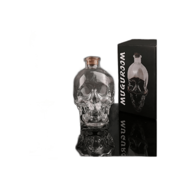 Botella de licor de calavera de cristal botella gótica de_1