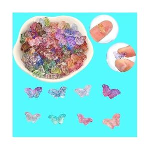 100 cuentas de cristal de mariposa al azar mezcla de_1