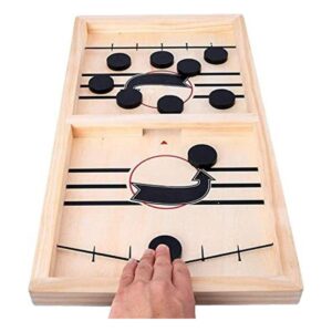 moopok Fast Sling Puck GameWooden Hockey Game Sling_1