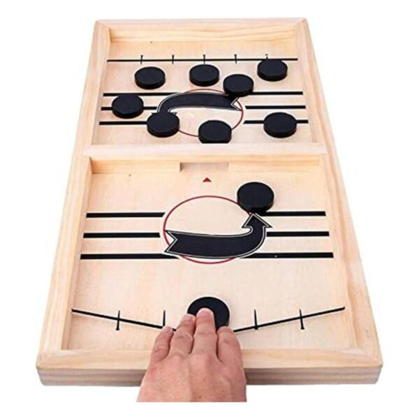 moopok Fast Sling Puck GameWooden Hockey Game Sling_1