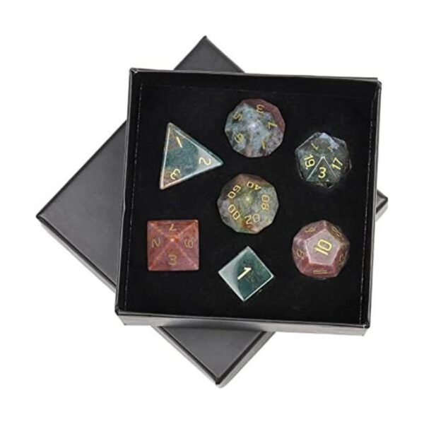 mookaitedecor Juego de 7 dados DND poliédricos de cristal_1