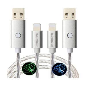 Cable de carga LED paquete de 2 cables Lightning de 10_1