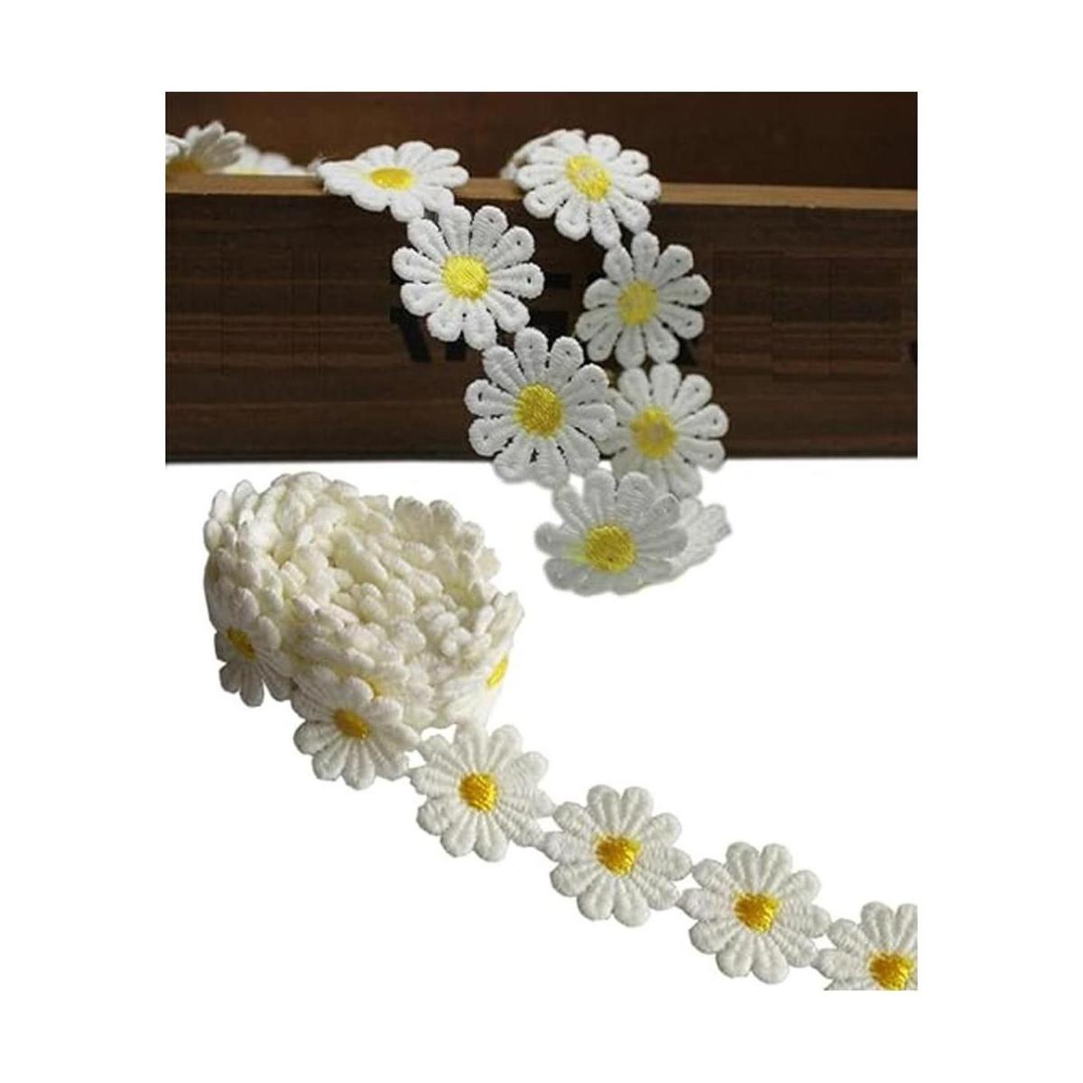5 yards Daisy sol flor decoración encaje y embellecedores