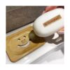 MIMOSU Jabonera de bambú con desage soporte para barra_4