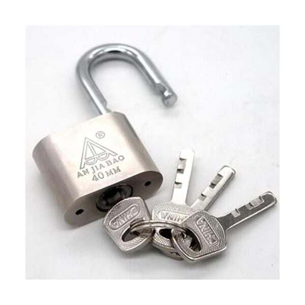 Candado con llave de cuerpo de acero cromado para candado