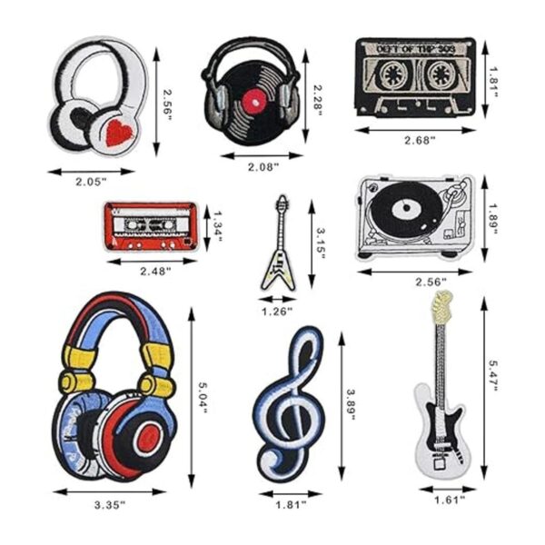 9 parches para planchar para chaquetas parches de banda