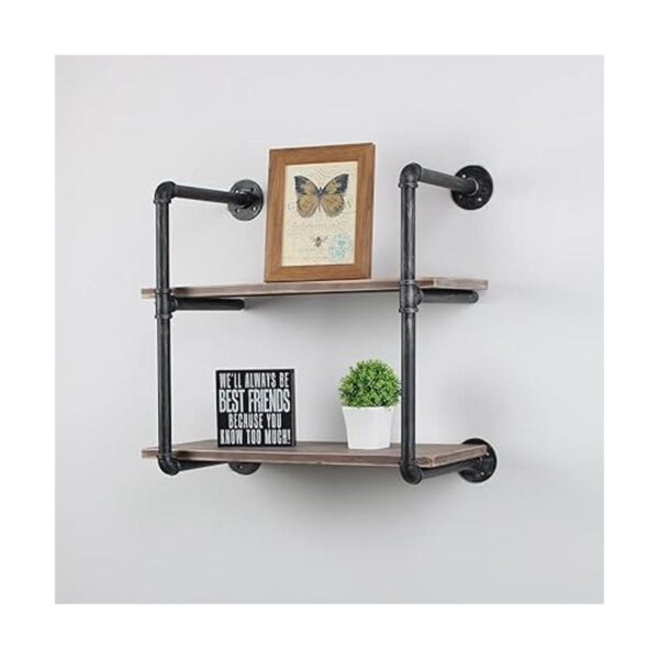 MBQQ Estantes de tubería industrial con madera estante