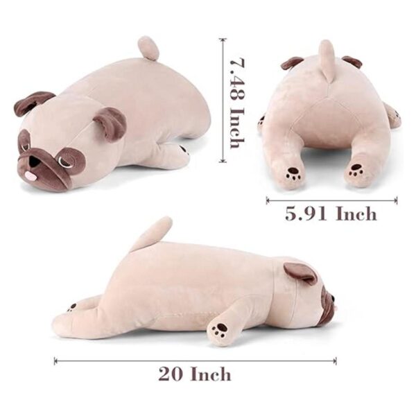 meowtastic Peluches con peso pug de felpa de bulldog_3