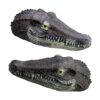 memeyou Señuelo flotante de cabeza de cocodrilo falso para
