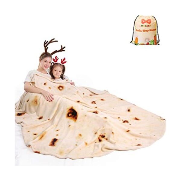 mermaker Cobija de doble cara con estampado de tortilla_1