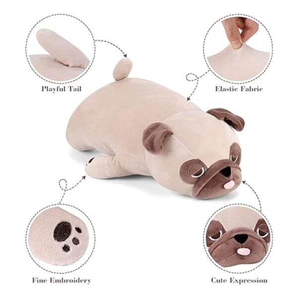 meowtastic Peluches con peso pug de felpa de bulldog_2