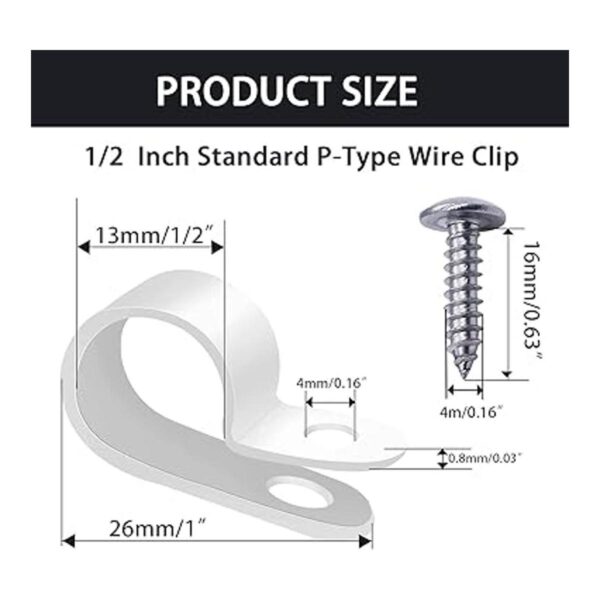 mankk 50PCS 12 pulgadas cuerda luz PStyle montaje clips