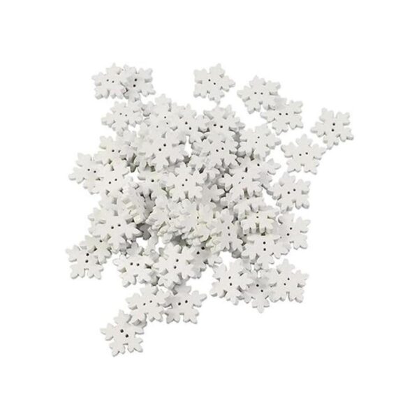 Mahaohao Botones de copo de nieve blancos surtidos_1