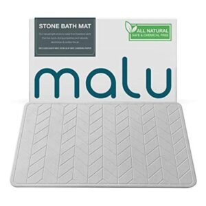 malu Diatomaceous Earth Tapete de baño de piedra