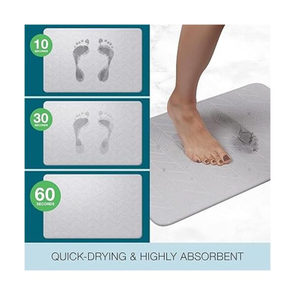 malu Diatomaceous Earth Tapete de baño de piedra