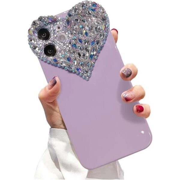 Malimalihong Linda funda para iPhone 11 con purpurina 3D_1