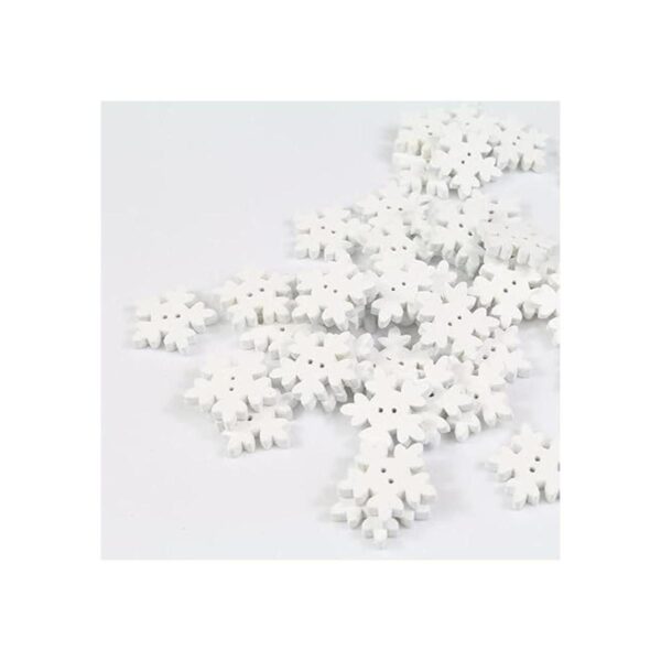 Mahaohao Botones de copo de nieve blancos surtidos_2