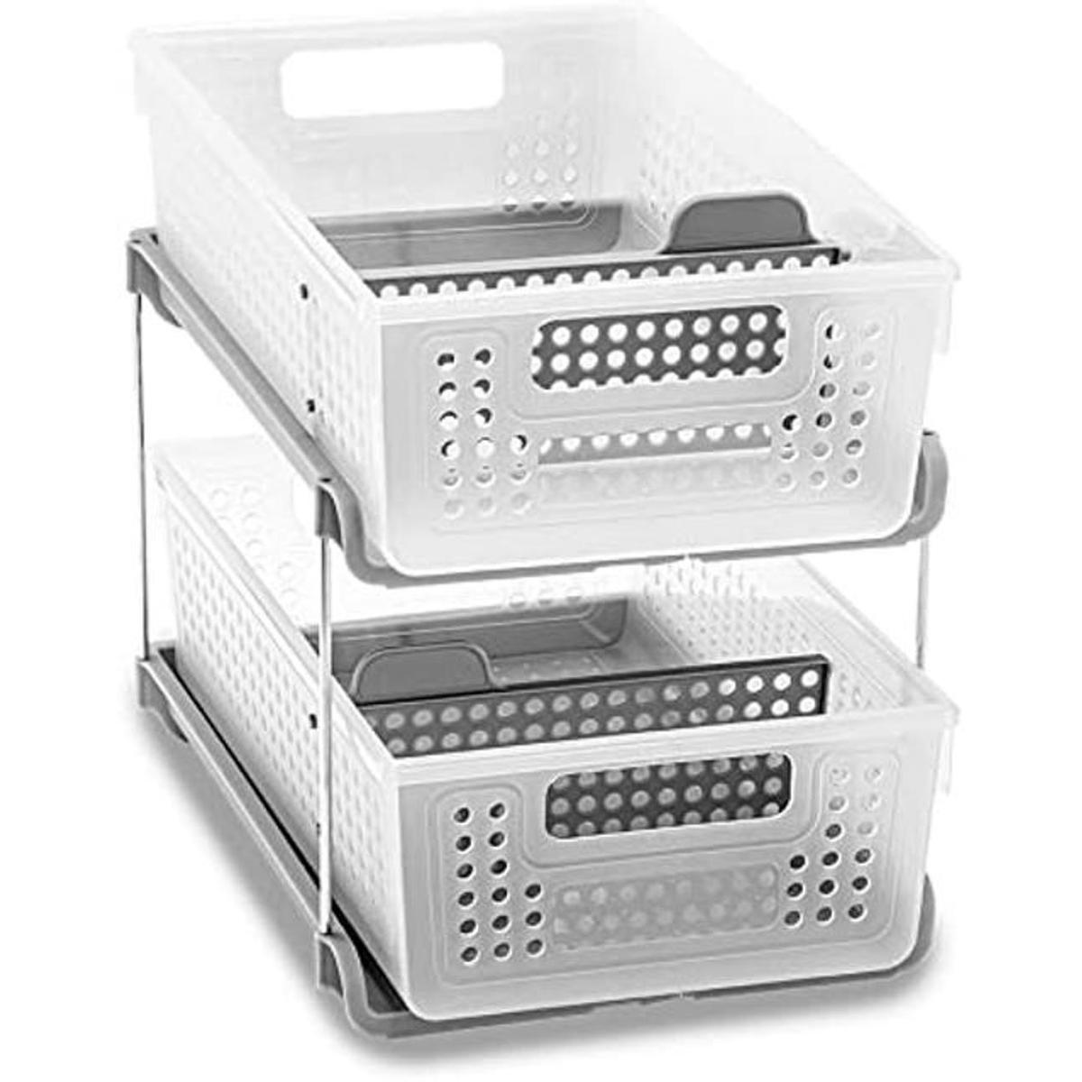 madesmart Organizador antimicrobiano de 2 niveles paquete