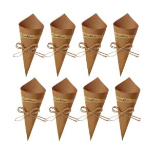 50 conos de papel kraft para regalo confeti de boda_1