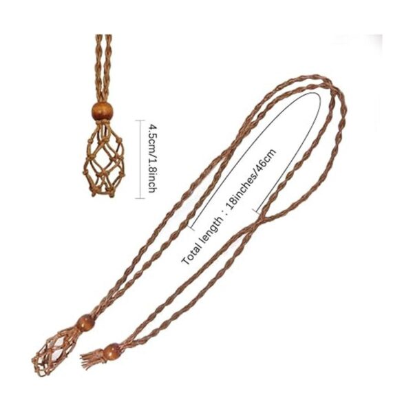 3 piezas de collar con cordón de piedra vacía para