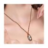 3 piezas de collar con cordón de piedra vacía para