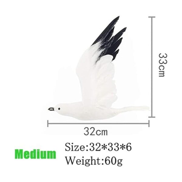 LWINGFLYER Decoración colgante de plumas de gaviota