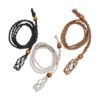3 piezas de collar con cordón de piedra vacía para
