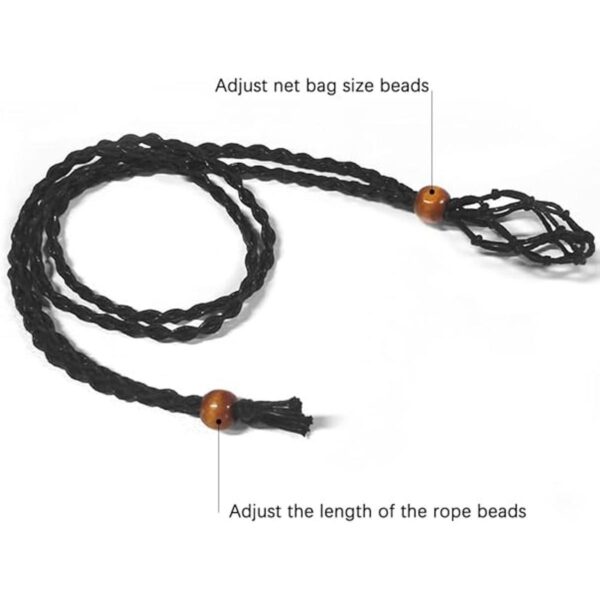 3 piezas de collar con cordón de piedra vacía para