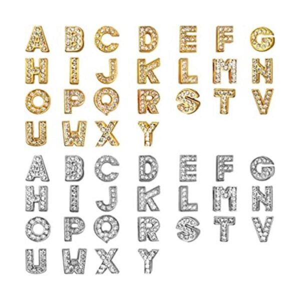 lyfLux 52 dijes deslizantes de letras de diamantes de