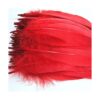 100 plumas de ganso natural teñidas en rojo de 6 a 8
