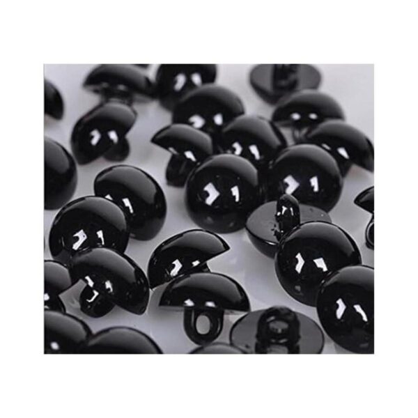 25 botones de seguridad sólidos de plástico negro para_2