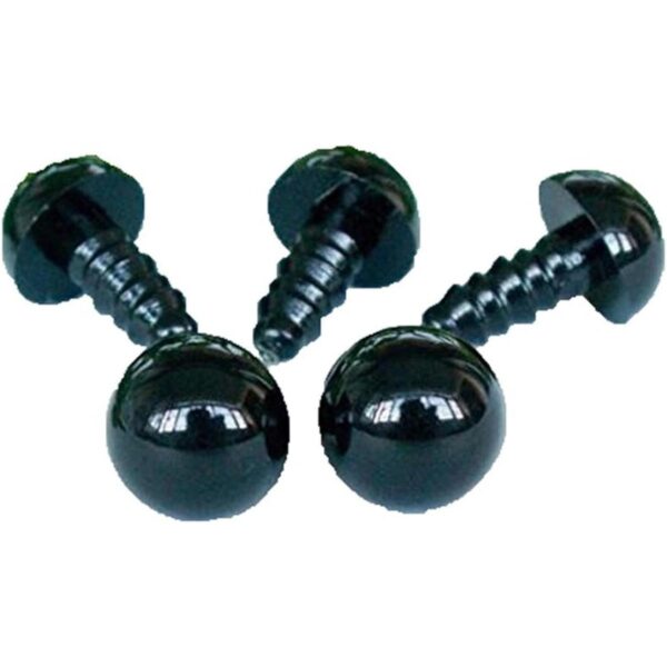 Gránulos de 50 DIY plástico negro Muñeca Oso de peluche_1