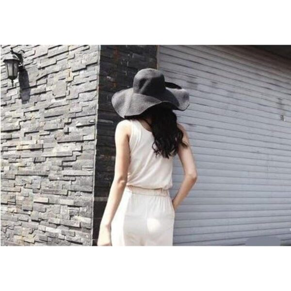 Nsstar sombrero para sol de verano con ala ondulada ancha_2