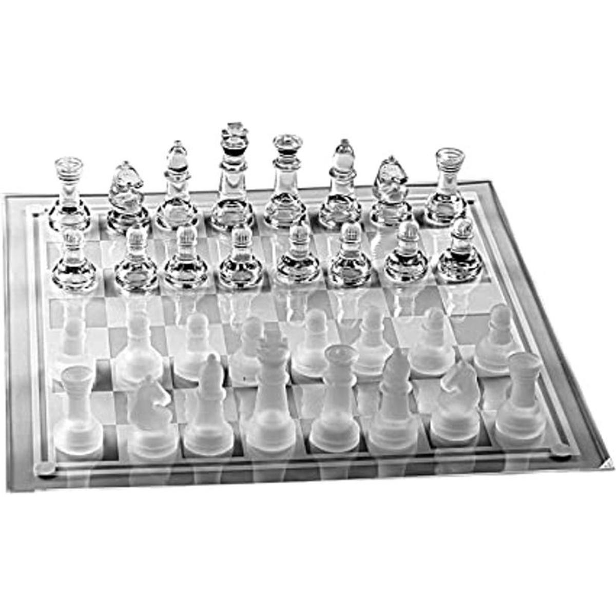 Tablero de ajedrez acrílico antiroto elegante vidrio
