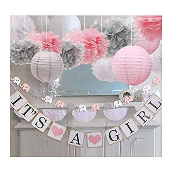 luckylibra Decoraciones para baby shower de bebé es una_1