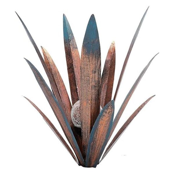 2 piezas de tequila escultura rústica de metal agave_2