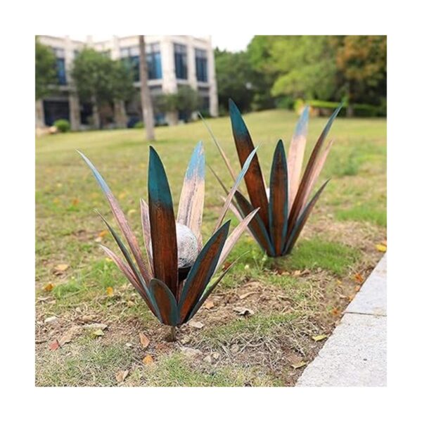 2 piezas de tequila escultura rústica de metal agave_6