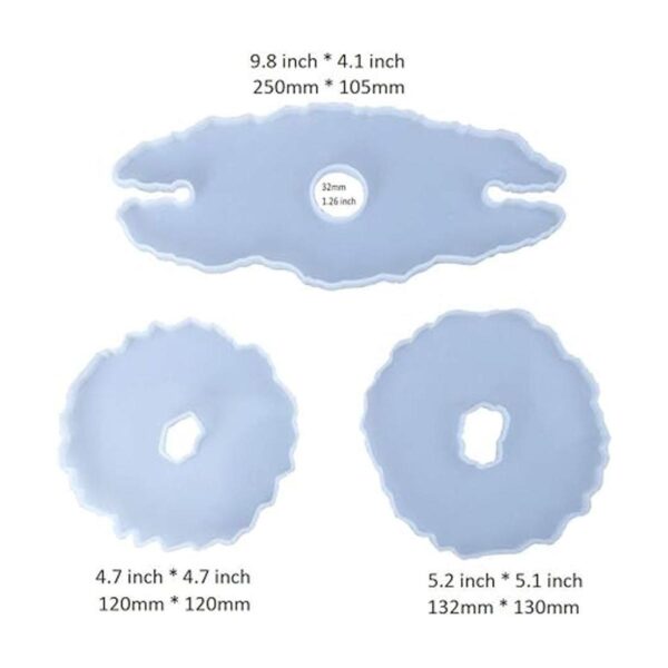 lnndong Molde de silicona de 3 piezas molde de soporte