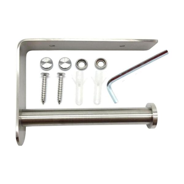 Lofekea Soporte de pared para papel higiénico acero
