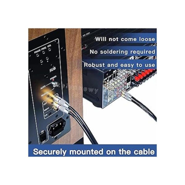 Conectores RCA para cable coaxial adaptador de audio_2
