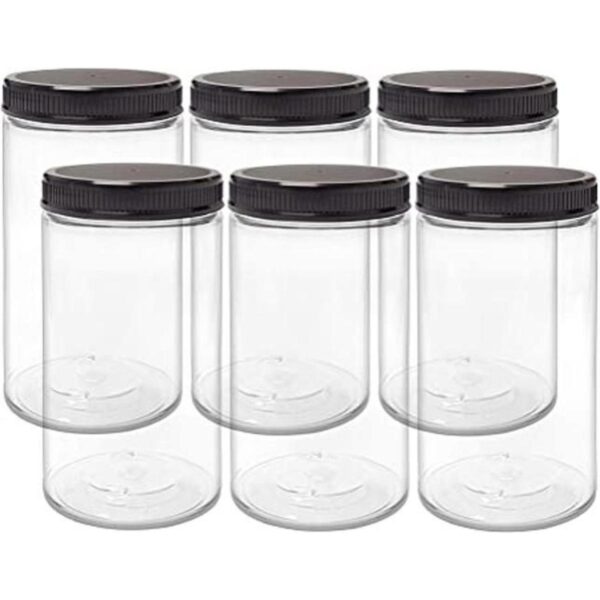 ljdeals Tarros de plástico transparente de 32 onzas con_1