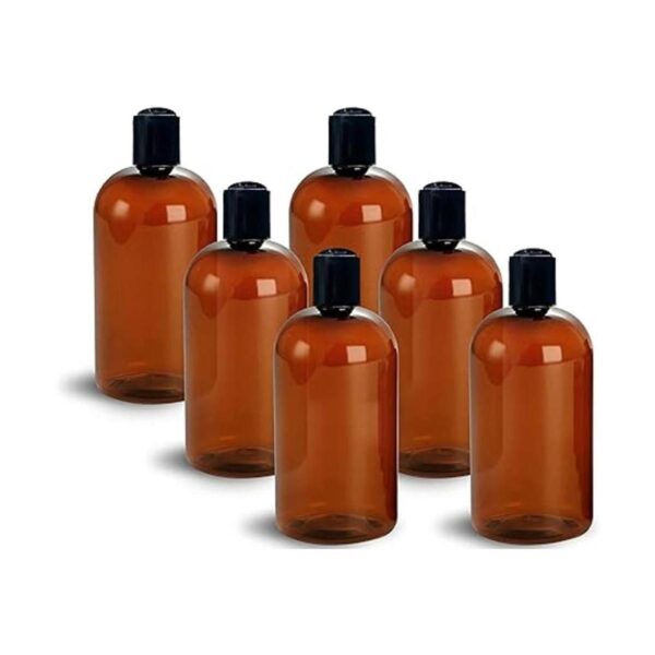 ljdeals 16 oz Amber PET Plastic Refillable Bottles with_2